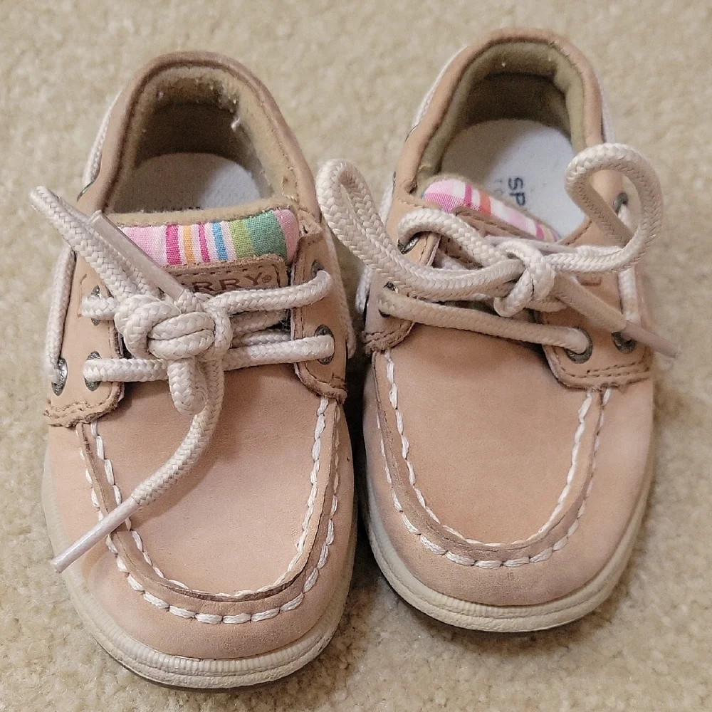 Sperry Baby Kids Beige Tan Moccasins Girls Intrepid 5